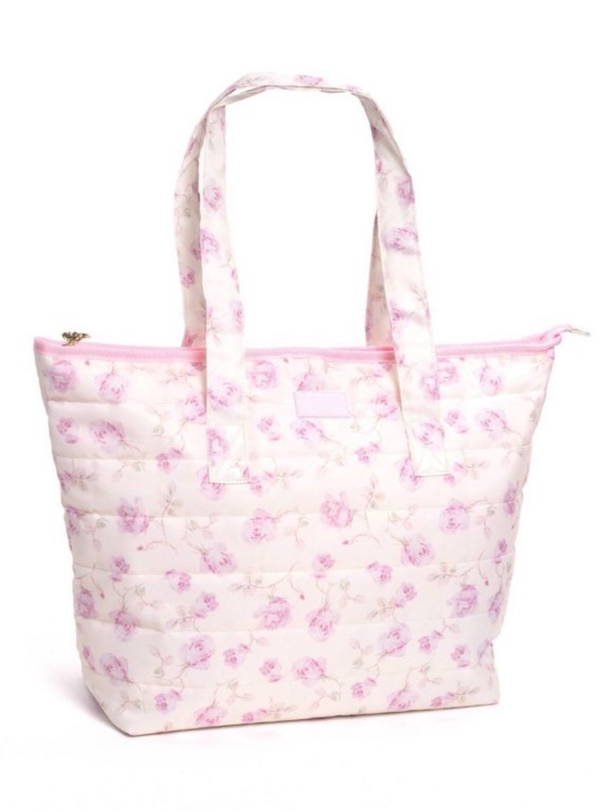 Loveshackfancy Pink Floral Quilted Tote